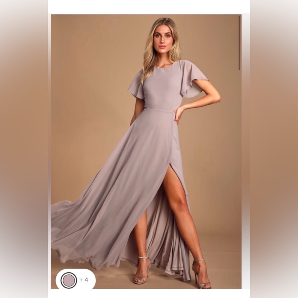 Lulus Garden Bliss Lavendar Maxi Dress